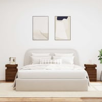 vidaXL Barna tölgy éjjeliszekrény LED-ekkel 35x39x55 cm 2 db 3
