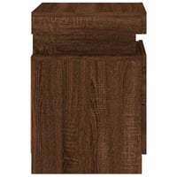 vidaXL Barna tölgy éjjeliszekrény LED-ekkel 35x39x55 cm 2 db 10