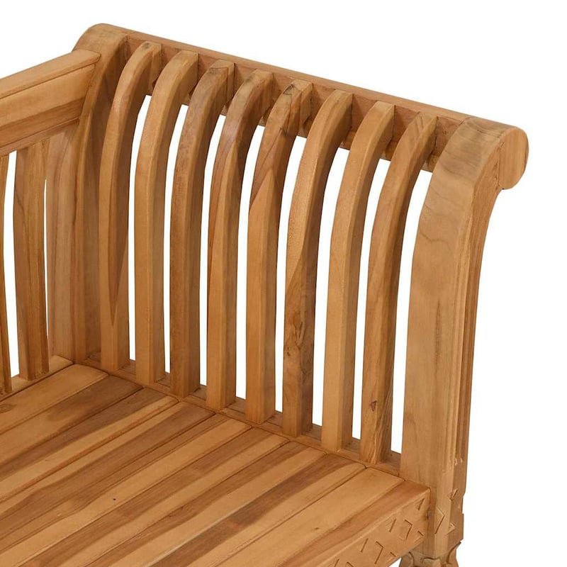vidaXL Barna Tömör Tíkfa Pad 127,5x52x80 cm