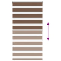 vidaXL barna zebramintás függöny 86 cm poliészter szövet 5