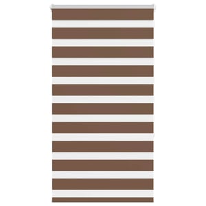 vidaXL ZEBRA roleta hnedá 90x150 cm, šírka látky 85,9 cm, nastaviteľná priepustnosť svetla — štiepiaca sa strana (stav: pozri 2. obrázok)