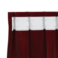 vidaXL Bársony Sötétítő Függöny 2 db Bordó 140x225 cm 5