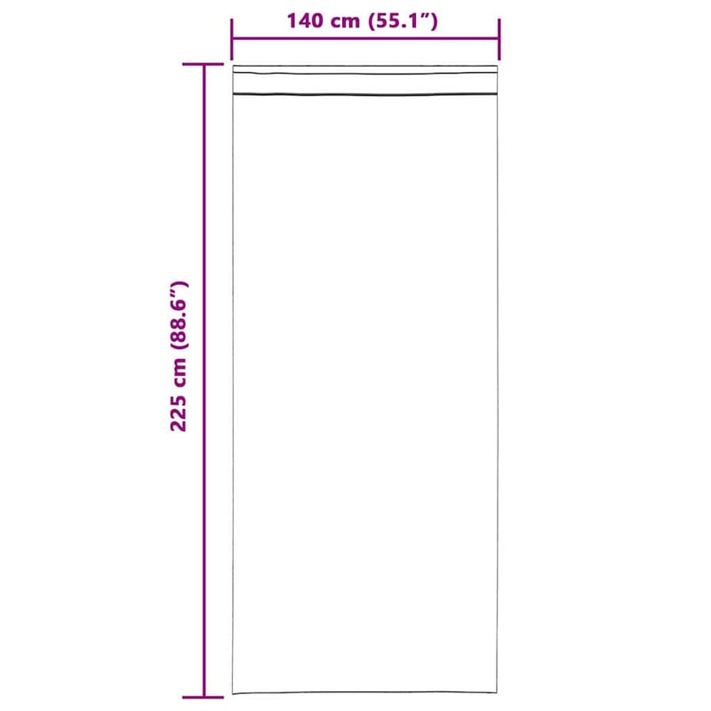 vidaXL Bársony Sötétítő Függöny 2 db Bordó 140x225 cm