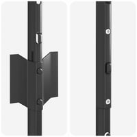 vidaXL Beágyazott kerítésoszlop szett 11 db szürke 160 cm porszórt acél 6