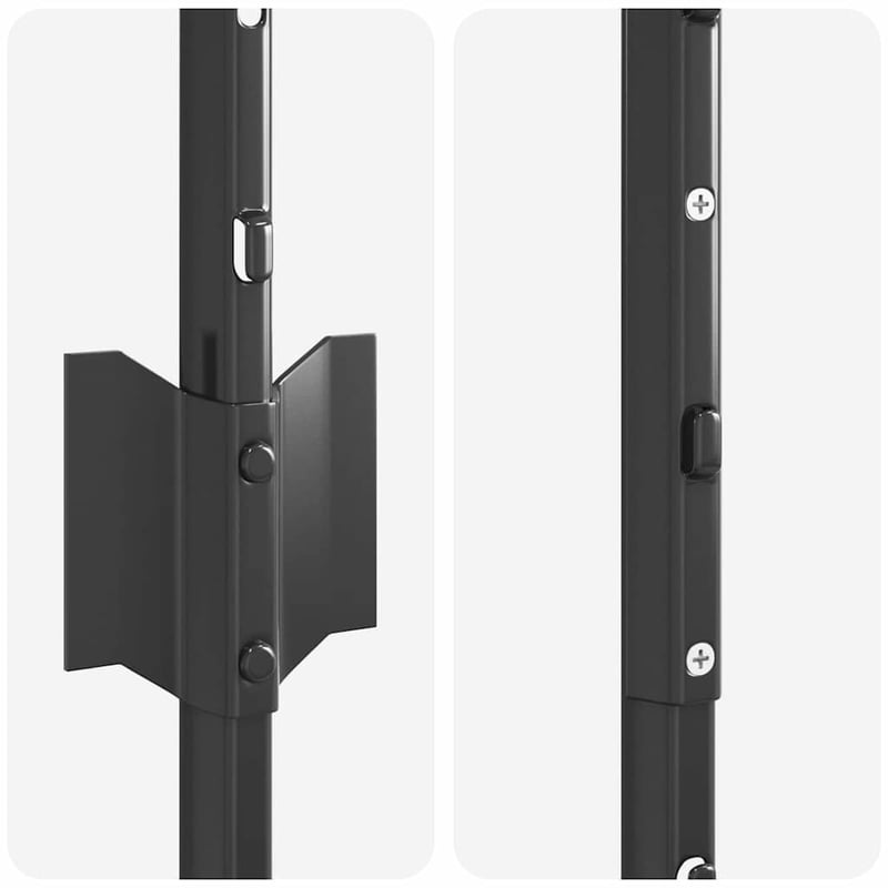 vidaXL Beágyazott kerítésoszlop szett 11 db szürke 160 cm porszórt acél