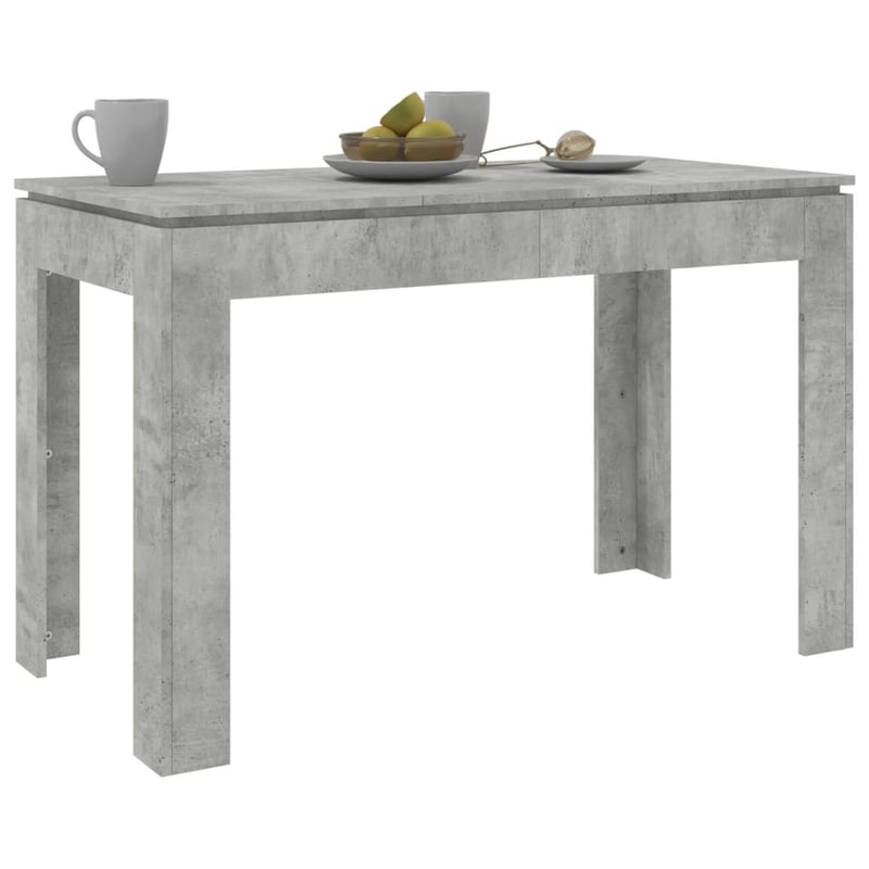 vidaXL betonszürke étkezőasztal 120x60x76 cm fa szerkezettel