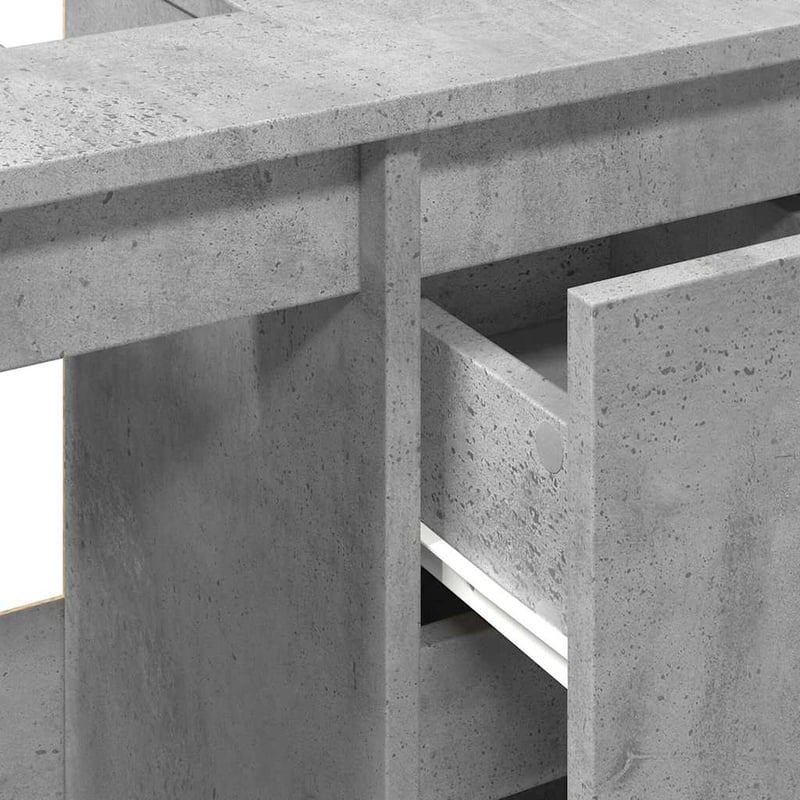 vidaXL betonszürke fa mosdószekrény 65x33x60 cm