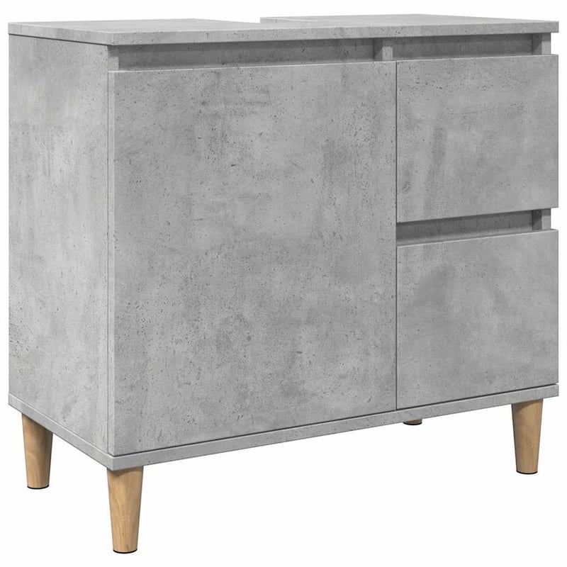 vidaXL betonszürke fa mosdószekrény 65x33x60 cm
