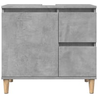 vidaXL betonszürke fa mosdószekrény 65x33x60 cm 4