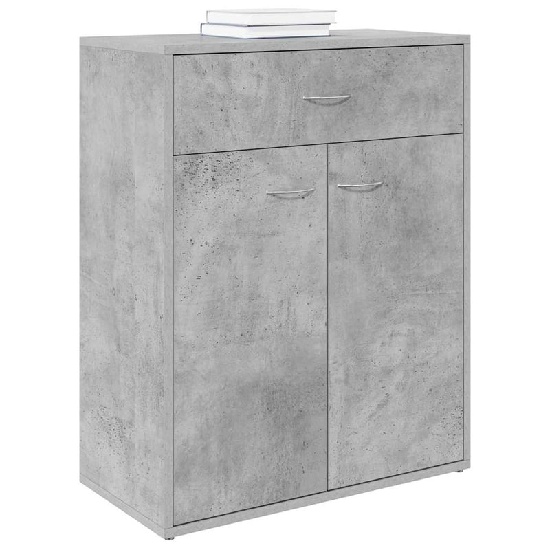vidaXL betonszürke fa tálalószekrény 60x30x75 cm