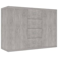 vidaXL betonszürke fa tálalószekrény 88x30x65 cm 1