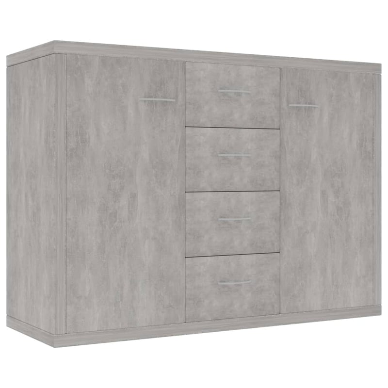 vidaXL betonszürke fa tálalószekrény 88x30x65 cm