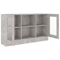 vidaXL betonszürke fa vitrinszekrény 120x30,5x70 cm 4