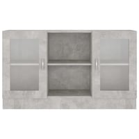 vidaXL betonszürke fa vitrinszekrény 120x30,5x70 cm 5