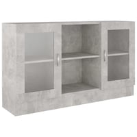 vidaXL betonszürke fa vitrinszekrény 120x30,5x70 cm 2