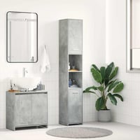 vidaXL betonszürke fürdőszobaszekrény 30x30x183,5 cm 2
