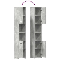vidaXL betonszürke fürdőszobaszekrény 30x30x183,5 cm 10