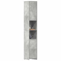 vidaXL betonszürke fürdőszobaszekrény 30x30x183,5 cm 4