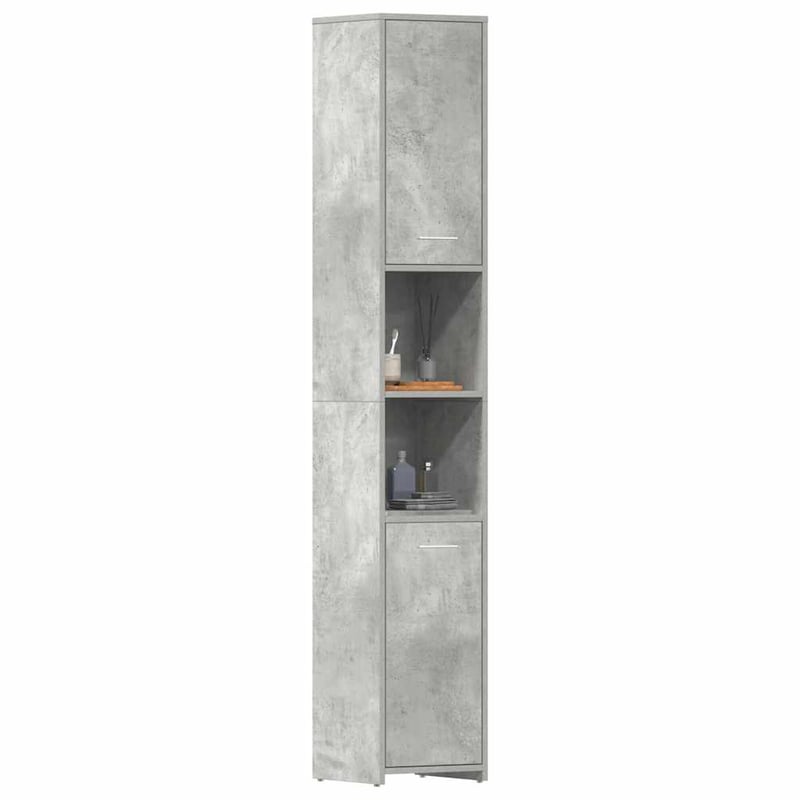 vidaXL betonszürke fürdőszobaszekrény 30x30x183,5 cm