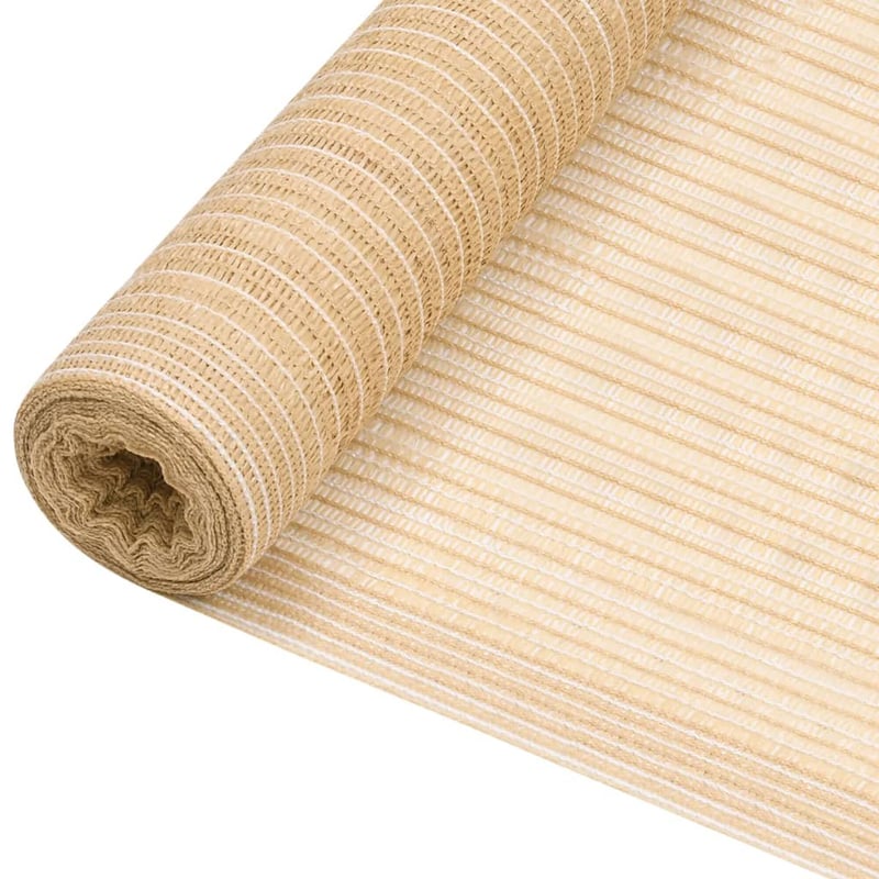 vidaXL bézs HDPE belátásgátló háló 1,2x25m 195g/m²