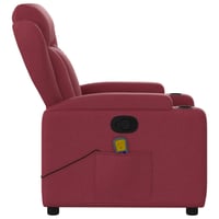 vidaXL bordó dönthető szövet masszázsfotel relaxációhoz 8