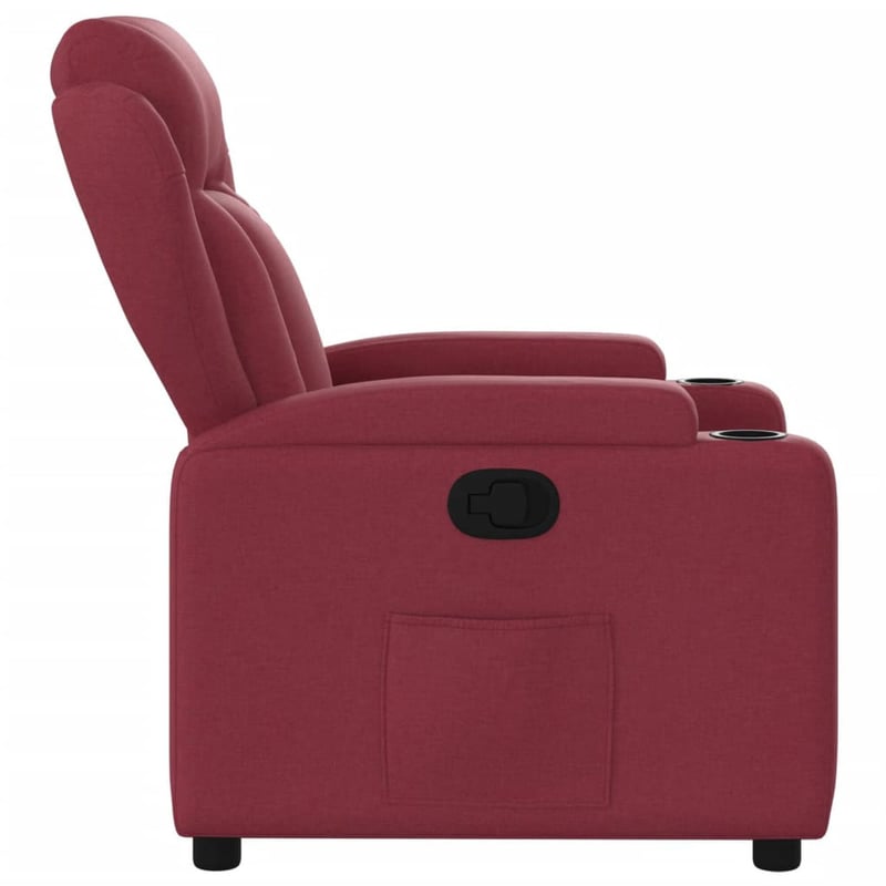 vidaXL bordó dönthető szövetfotel relaxációs funkcióval