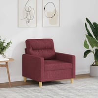 Fotoliu vidaXL din material textil vișiniu, 60 cm 2