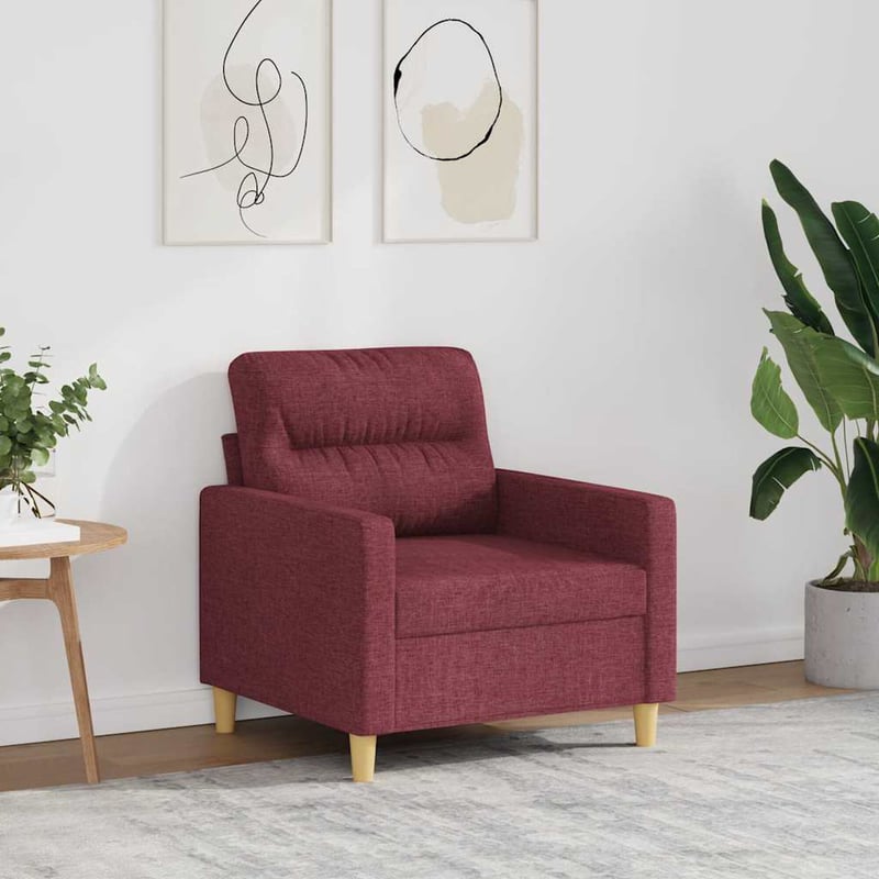 Fotoliu vidaXL din material textil vișiniu, 60 cm