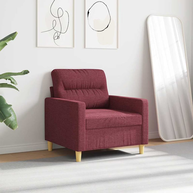 Fotoliu vidaXL din material textil vișiniu, 60 cm