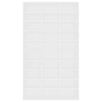 vidaXL CD DVD polc falra szerelhető könyvespolc fehér 102 x 23 x 177,5 cm fa médiatároló állvány 5