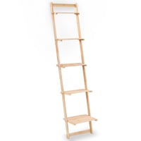 vidaXL cédrusfa fali polc 176 cm magas létra design 1