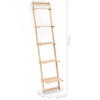 vidaXL cédrusfa fali polc 176 cm magas létra design 6