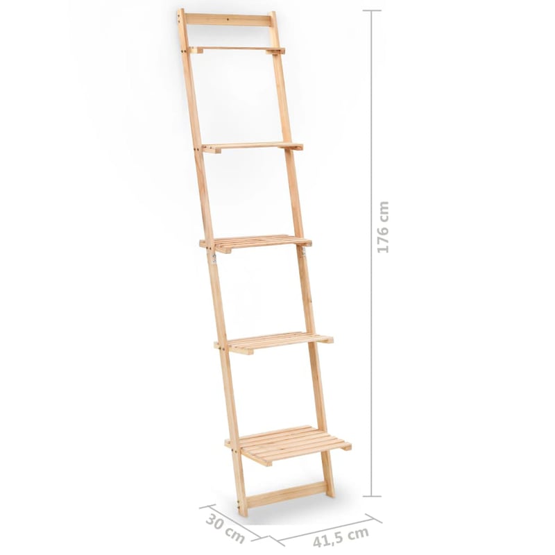 vidaXL cédrusfa fali polc 176 cm magas létra design