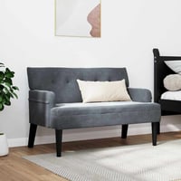 Fotoliu Chesterfield vidaXL, tapițat cu catifea, gri închis, 112x65,5x75 cm 3