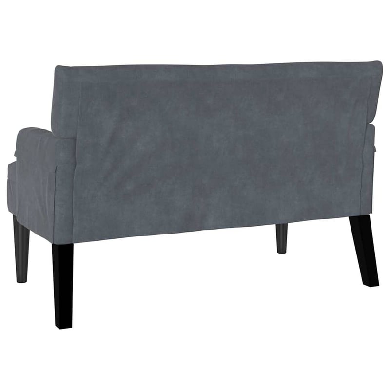 Fotoliu Chesterfield vidaXL, tapițat cu catifea, gri închis, 112x65,5x75 cm