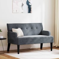 Fotoliu Chesterfield vidaXL, tapițat cu catifea, gri închis, 112x65,5x75 cm 2