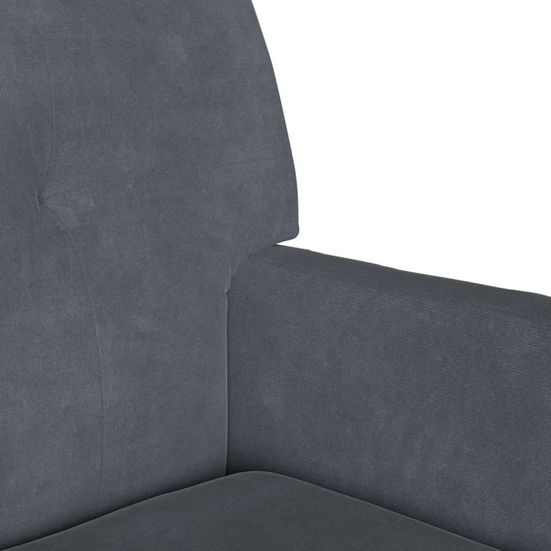 Fotoliu Chesterfield vidaXL, tapițat cu catifea, gri închis, 112x65,5x75 cm