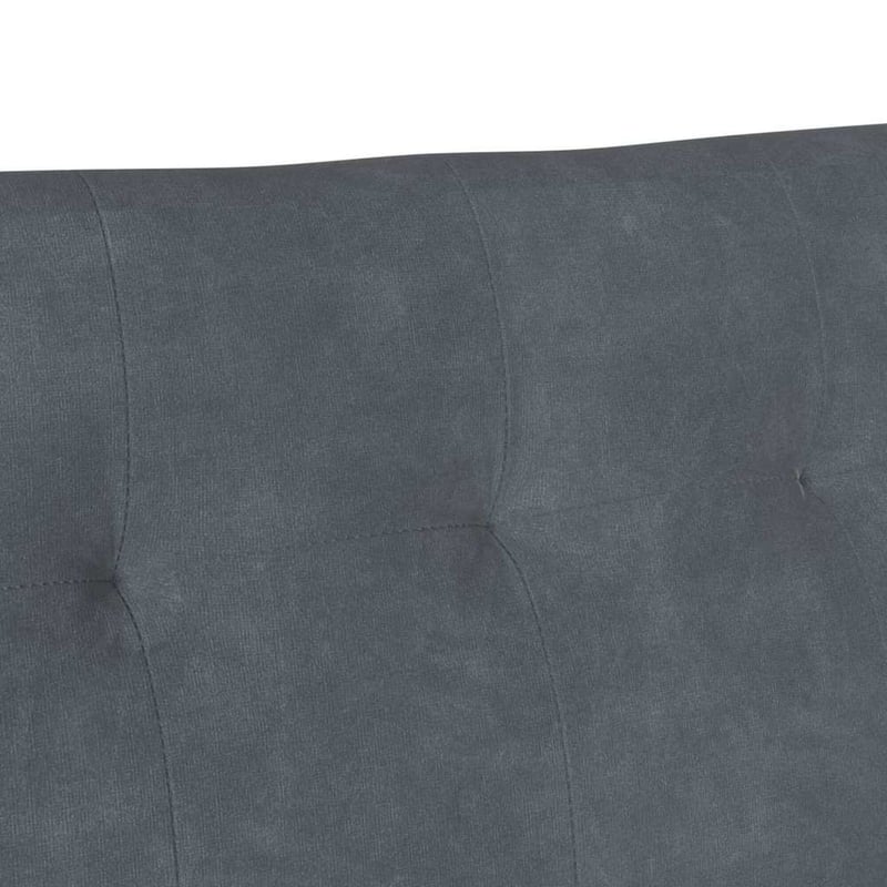 Fotoliu Chesterfield vidaXL, tapițat cu catifea, gri închis, 112x65,5x75 cm