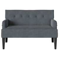 Fotoliu Chesterfield vidaXL, tapițat cu catifea, gri închis, 112x65,5x75 cm 4