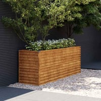 vidaXL Corten acél kerti magaságyás 196x50x69 cm 1