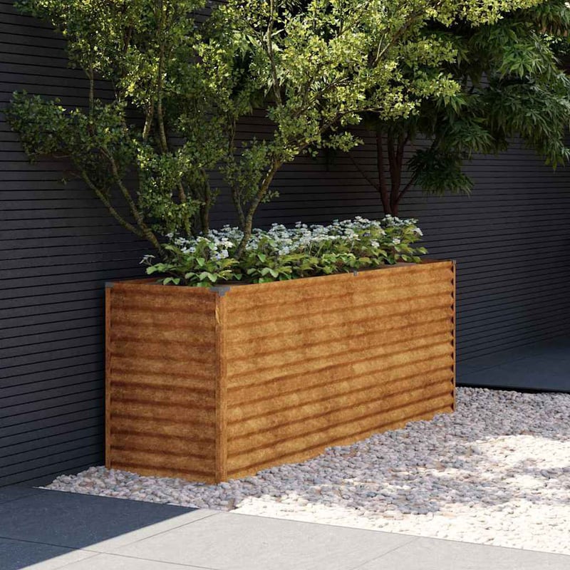 vidaXL Corten acél kerti magaságyás 196x50x69 cm