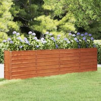 vidaXL Corten acél kerti magaságyás 320x40x77 cm rozsda szín 2