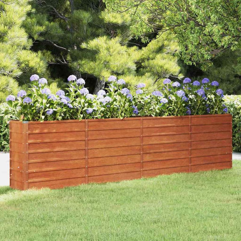 vidaXL Corten acél kerti magaságyás 320x40x77 cm rozsda szín