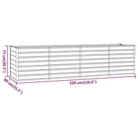 vidaXL Corten acél kerti magaságyás 320x80x77 cm rozsda hatás 8