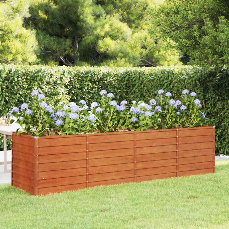 vidaXL Corten acél kerti magaságyás 320x80x77 cm rozsda hatás