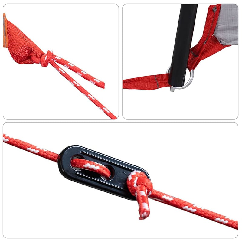 vidaXL Családi Sátor 620x322x240cm Szürke-Narancs Poliészter