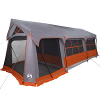 vidaXL Családi Sátor 620x322x240cm Szürke-Narancs Poliészter 1