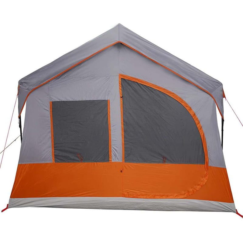 vidaXL Családi Sátor 620x322x240cm Szürke-Narancs Poliészter
