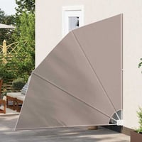 vidaXL Erkély adatvédelmi képernyő 210x210 cm Tópszínű Poliészter 3