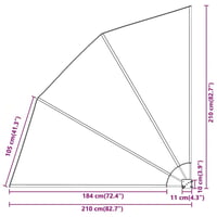 vidaXL Erkély adatvédelmi képernyő 210x210 cm Tópszínű Poliészter 9
